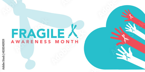 fragile x awareness month design template for celebration. chromosome vector design. fragile x awareness vector design.
