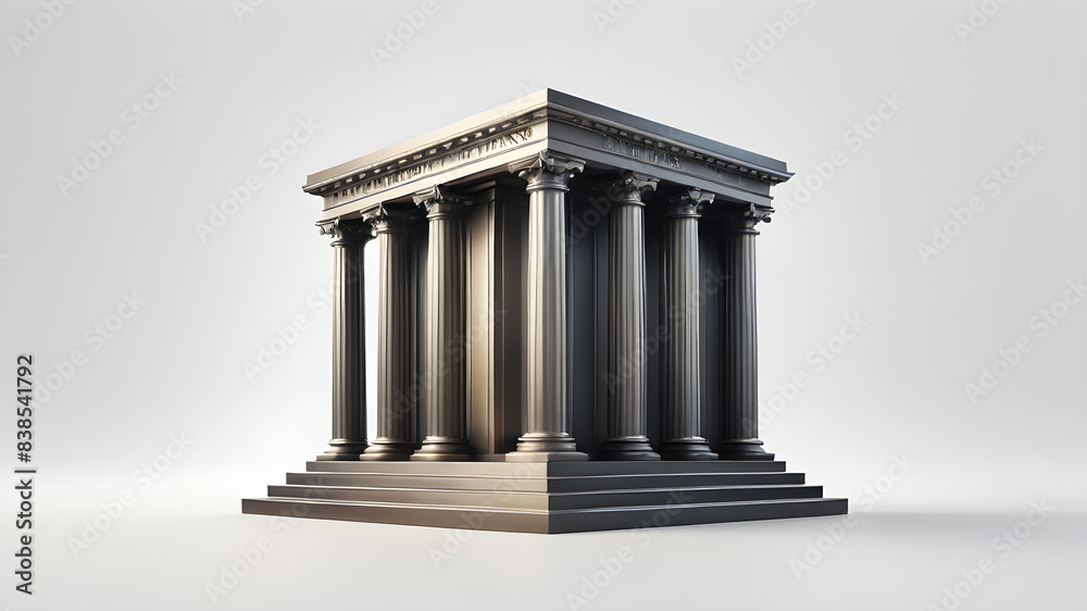 Fototapeta premium Finance logo icon on the white background Generative AI