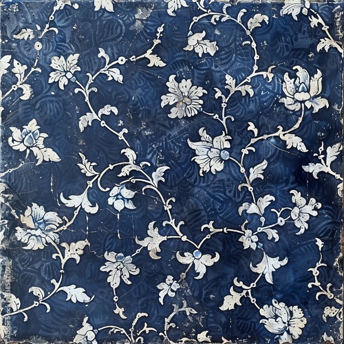 a blue ancient chinese pattern