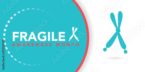 fragile x awareness month design template for celebration. chromosome vector design. fragile x awareness vector design.
