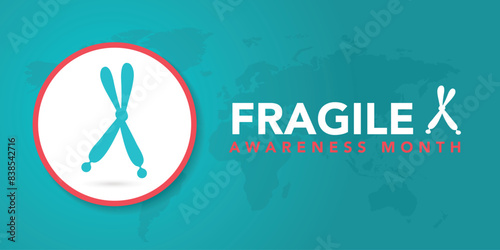 fragile x awareness month design template for celebration. chromosome vector design. fragile x awareness vector design.
