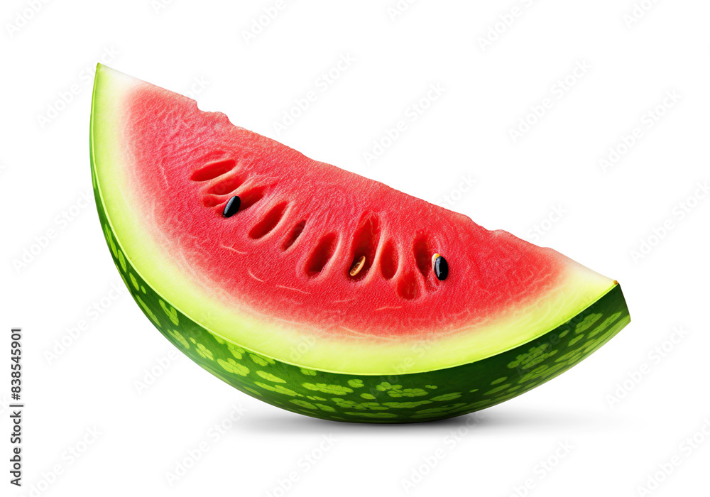Watermelon slice. Cut out on transparent Watermelon slice. Cut out on transparent