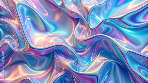Vaporwave holographic background with gradient chrome pattern  generated through AI  Vaporwave  holographic  background  gradient  chrome  pattern  Generative AI  abstract  futuristic