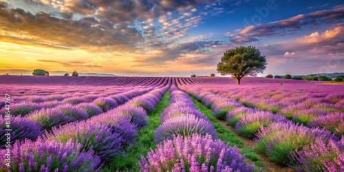 Beautiful lavender field landscape   lavender  field  flowers  nature  purple  scenery  tranquil  rural  countryside  panoramic  peaceful  serene  blooming  agriculture  botanical  summer