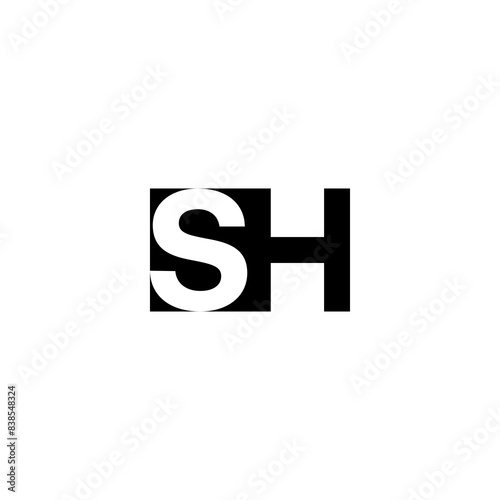 Letter SH logo design