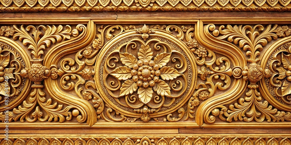 Luxurious gold wooden textures with intricate carving and detailing , gold, wooden, grandeur, elegant, ornate, opulent, rich, regal, luxury, decadent, fancy, exquisite, fancy, detailed