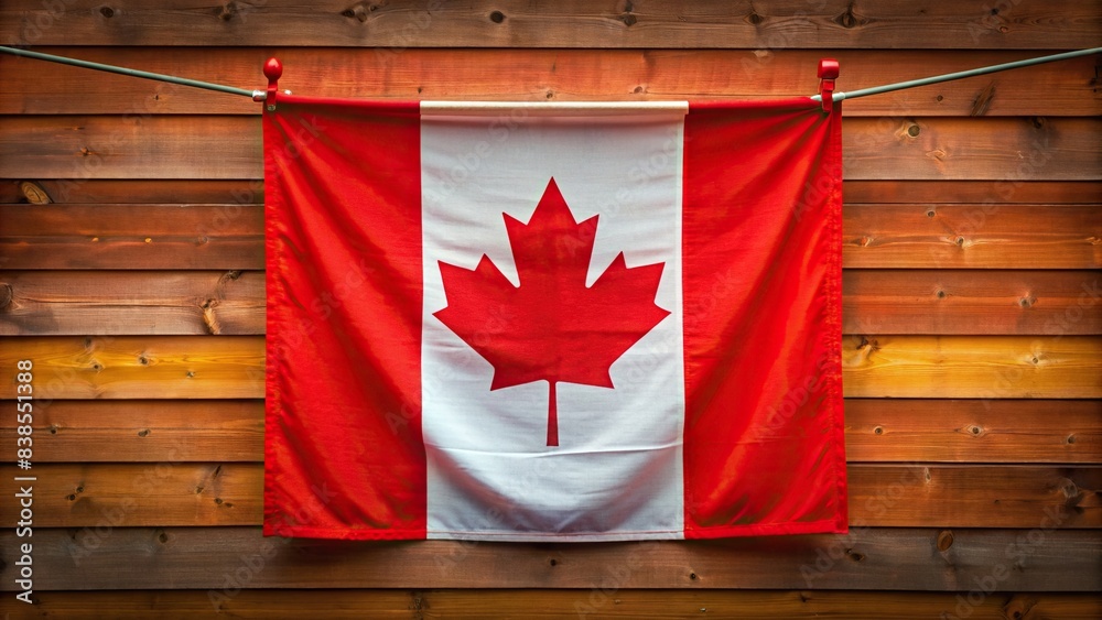 Happy Canada Day red banner with maple leaf , Canada, celebration ...