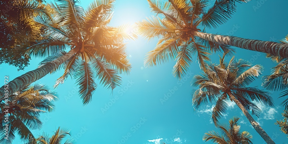 Creative commercial photography that conveys the mood of summer , summer minimalistic background, sunny summer weather, beautiful high class feel to the image, nature meets art, high-definat ion