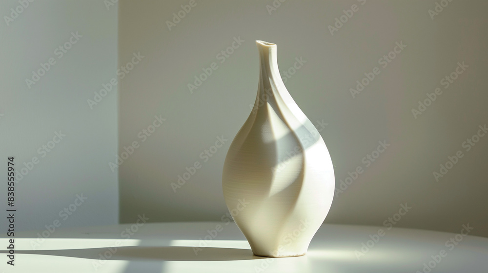 white minimalist vase on white background white minimalist vase on white background