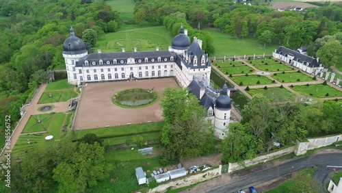 drone video Valençay castle, Château de Valençay France Europe photo