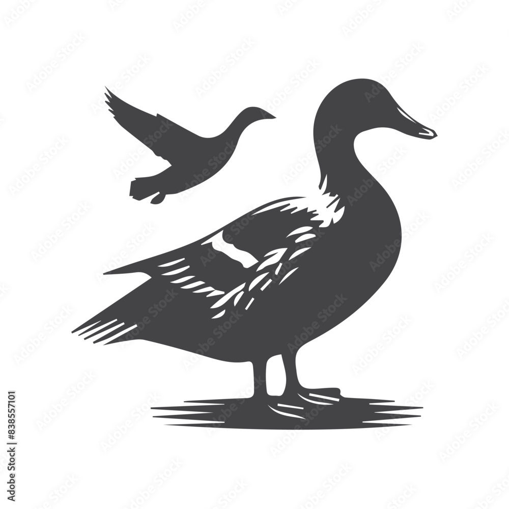 silhouette of a duck silhouette of a duck