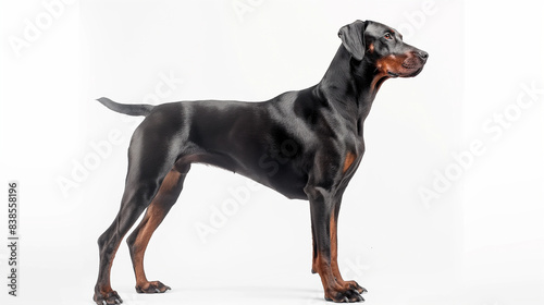 dober man  dog isolated on a white background