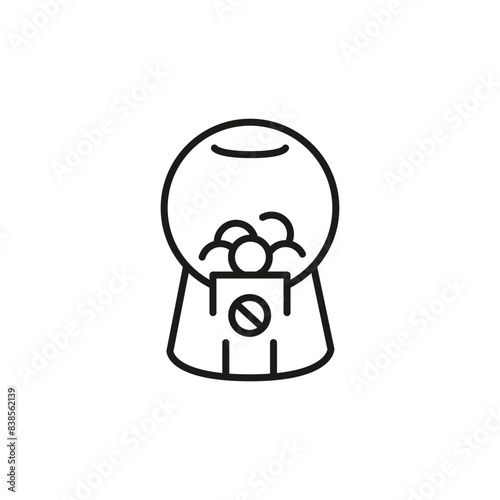 Gumball machine icon. Simple gumball machine icon for social media, app, and web design. Vector illustration.