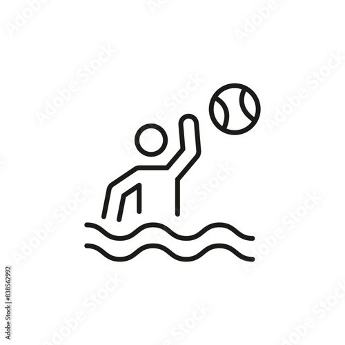 Water polo icon. Simple water polo icon for social media, app, and web design. Vector illustration.