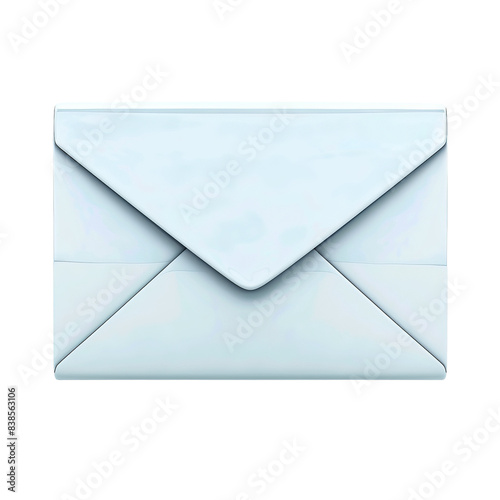 white envelope isolated on white background, transparent background