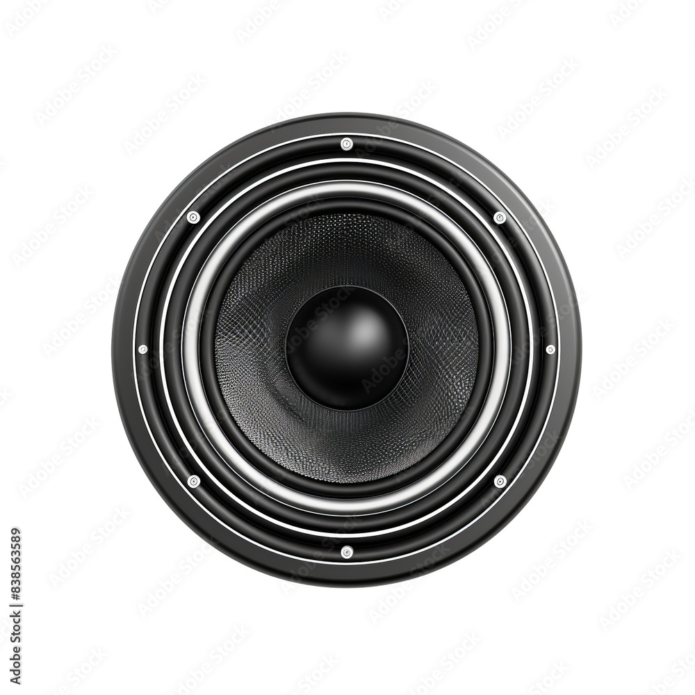 round black speaker isolated on white background, transparent background round black speaker isolated on white background, transparent background