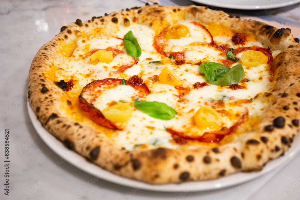 The Real Neapolitan Pizza from Italia in Guimaraes, Portugal. The Real Neapolitan Pizza from Italia in Guimaraes, Portugal.