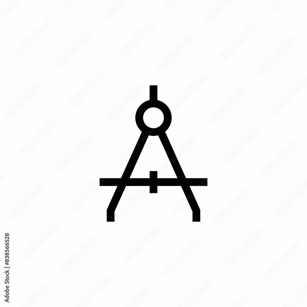 compass dividers circle measure icon compass dividers circle measure icon