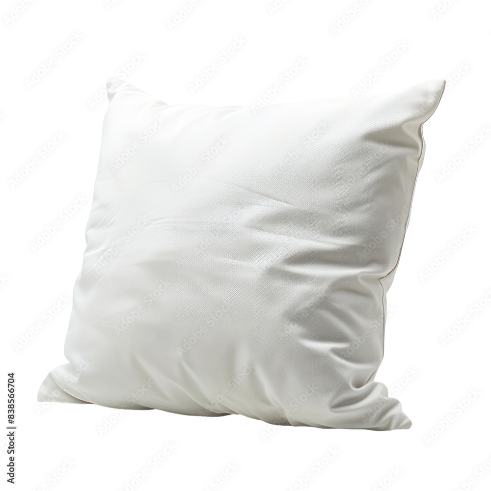 Decorative white rectangular pillow for sleeping and resting isolated on transparent background Decorative white rectangular pillow for sleeping and resting isolated on transparent background