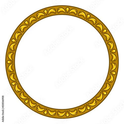 Frame in baroque style. Decorative curling design.