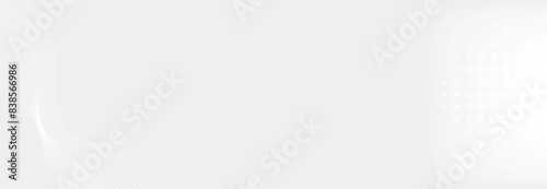 White geometric abstract background with waves effect. Minimal modern graphic design element cutout style concept for banner, flyer, card, or brochure cover
