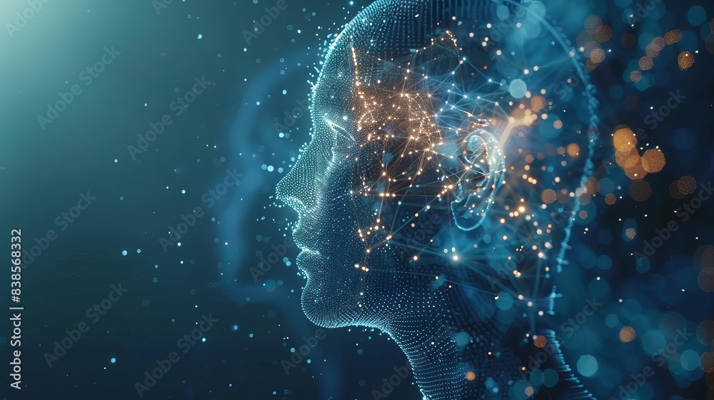 AI Artificial Intelligence concept Deep learning and digital ...