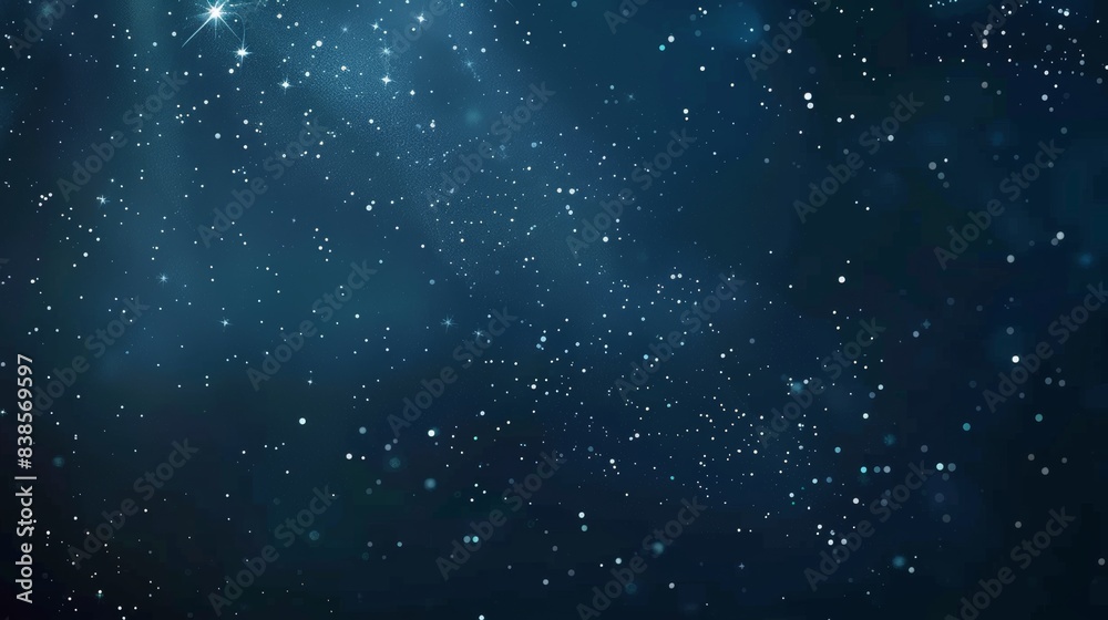 Fototapeta premium dark navy blue background with small stars shining throughout, 