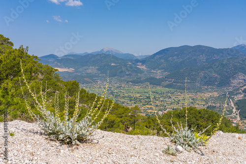 Stunning Mountain View Near Cadyanda, Turkey - Serene Landscape with Lush Valleys and Clear Skies photo