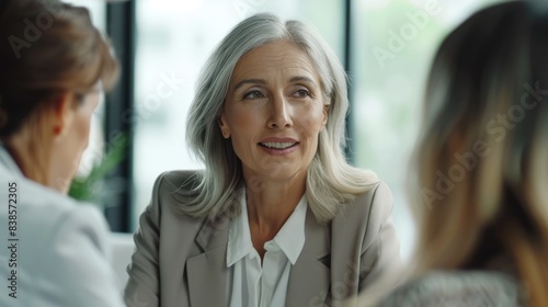 A middle aged business woma...