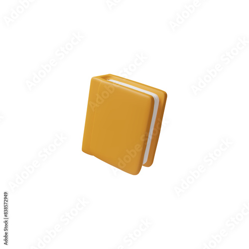 Vector illustration of a closed book on an isolated background.