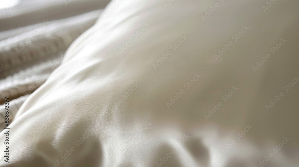 A detail shot of a silk pillowcase showing its silky smooth surface and the way it glides effortlessly against the skin