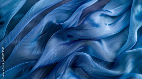 A detail shot of a silk scarf highlighting the smoothness and fluidity of the fabric as it ds and falls