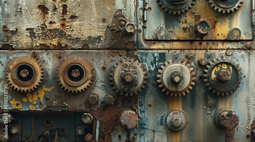 Once bright and silver the gears and mechanisms of these switches are now covered in a grimy film making them difficult to distinguish