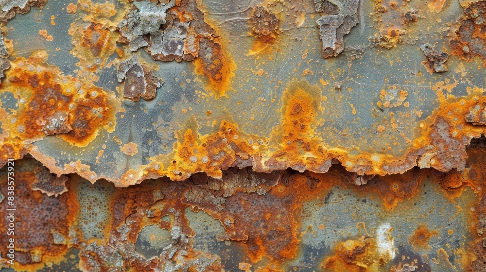 Flaking Framework Closeup of a rusty metal bar shows flakes of rust cascading down the sides creating a bumpy and uneven texture Flaking Framework Closeup of a rusty metal bar shows flakes of rust cascading down the sides creating a bumpy and uneven texture