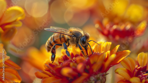 close up of a honey bee on a flower © Charlie