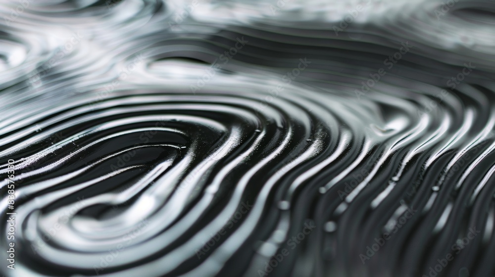 A closeup of a conductive ink pattern with raised ridges that give the illusion of movement and depth A closeup of a conductive ink pattern with raised ridges that give the illusion of movement and depth