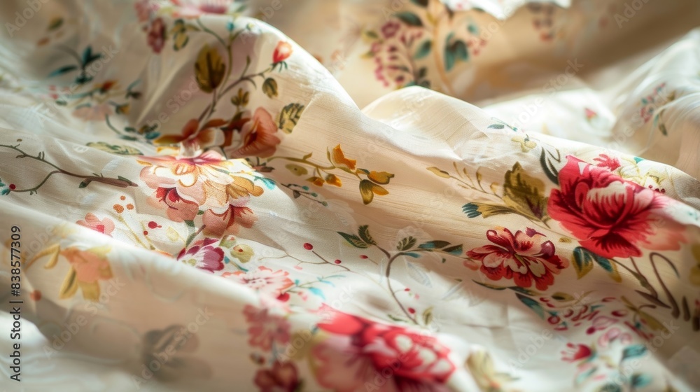 A ly fabric with a silky touch featuring a vintageinspired floral motif A ly fabric with a silky touch featuring a vintageinspired floral motif