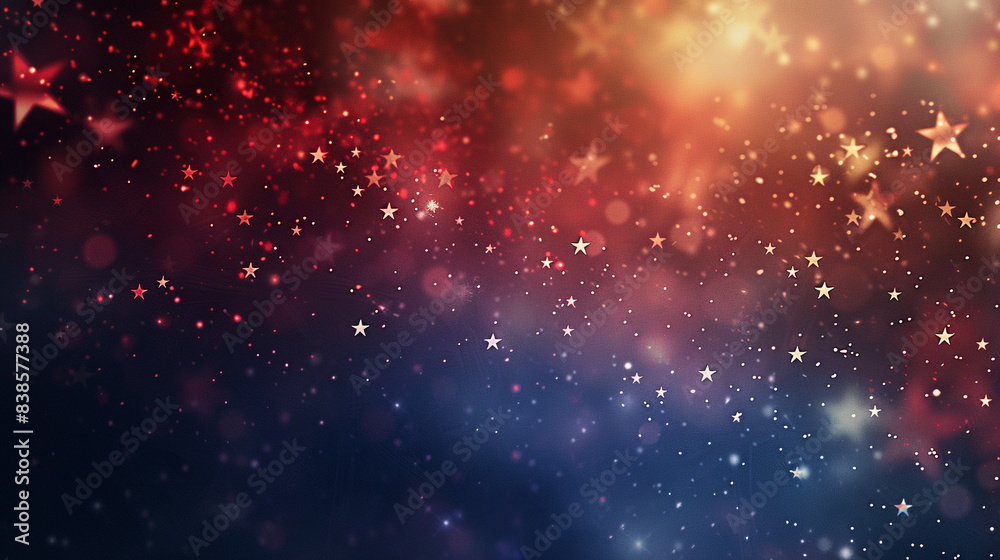 Fototapeta premium Honor the red, white, and blue with a striking 14th of July poster template