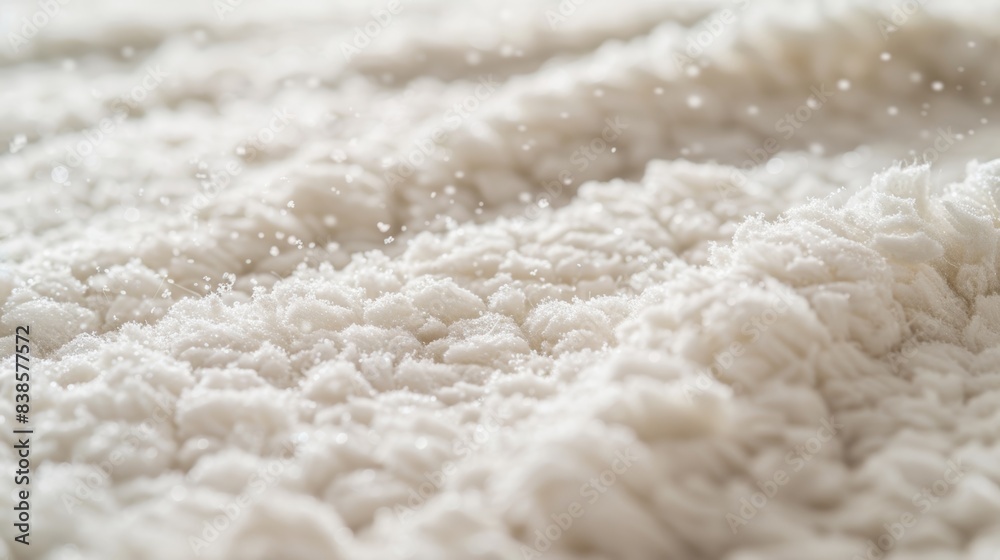 Sprinkled with Snow A unique texture image displaying the soft woolen fibers of the rug covered in a dusting of pure white snow portraying a wintery and cozy vibe Sprinkled with Snow A unique texture image displaying the soft woolen fibers of the rug covered in a dusting of pure white snow portraying a wintery and cozy vibe