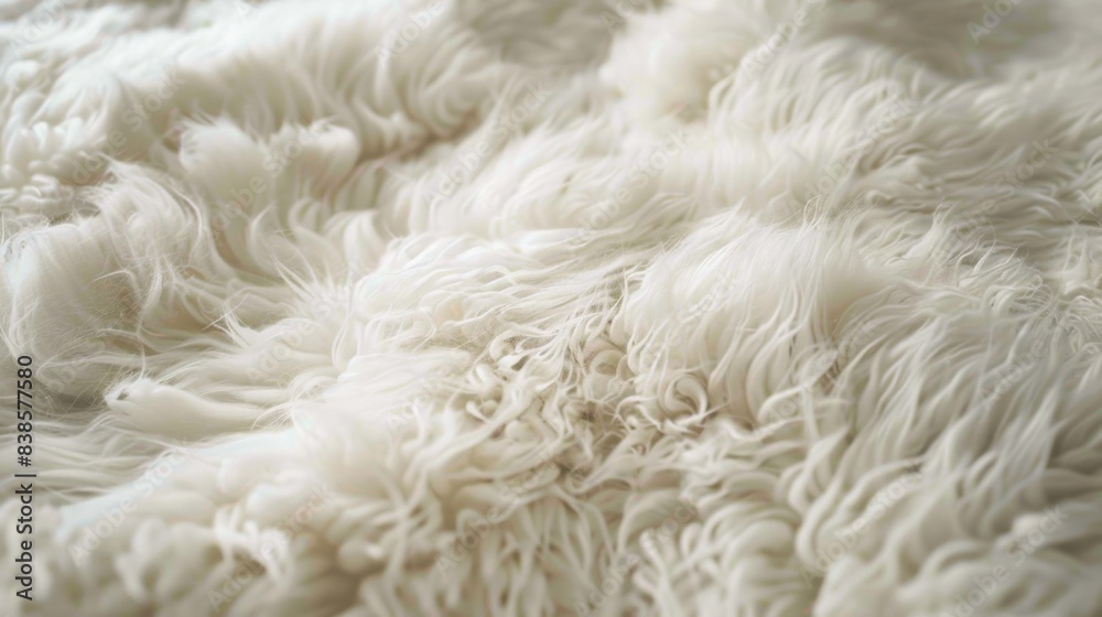 Cloudlike Comfort A stunning texture image that captures the essence of the sheepskin rugs ultrasoft fibers resembling the appearance and feel of a fluffy white cloud Cloudlike Comfort A stunning texture image that captures the essence of the sheepskin rugs ultrasoft fibers resembling the appearance and feel of a fluffy white cloud