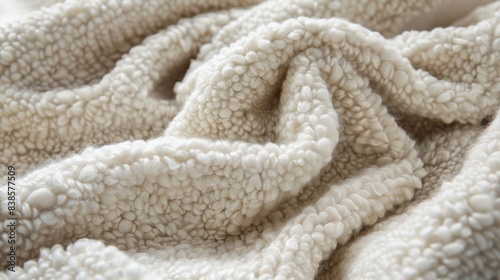 This closeup captures the delicate yet sy texture of cotton flannel with its tightly knit strands creating a soft but firm surface