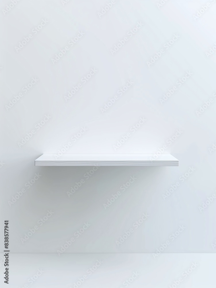 Product presentation background, Minimalist shelves on Background with Shadows