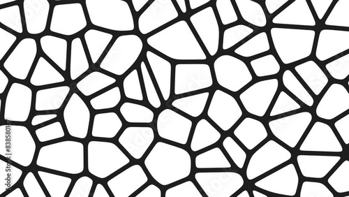 Irregular Polygonal Mesh. Voronoi Cells Pattern. Loop