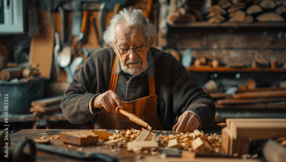 Illuminate the intimate moments of craftsmanship, where time seems to stand still as the woodworker pours heart and soul into every meticulous detail. Illuminate the intimate moments of craftsmanship, where time seems to stand still as the woodworker pours heart and soul into every meticulous detail.