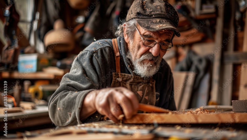 Illuminate the intimate moments of craftsmanship, where time seems to stand still as the woodworker pours heart and soul into every meticulous detail. Illuminate the intimate moments of craftsmanship, where time seems to stand still as the woodworker pours heart and soul into every meticulous detail.