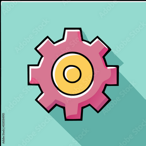 Colorful Flat Design Communication Icons Set