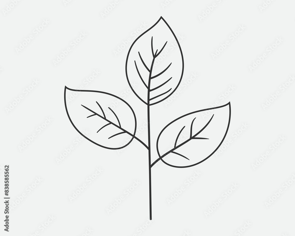 Obraz premium Sprout with leaf vector icon. Plant symbol of nature and environment.