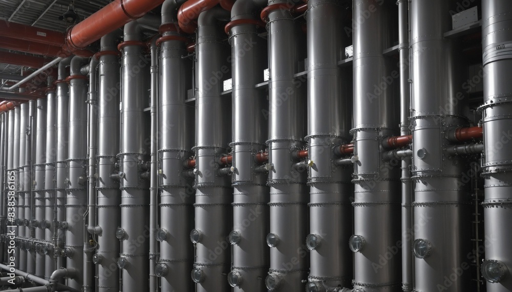rack of pipes in a row rack of pipes in a row