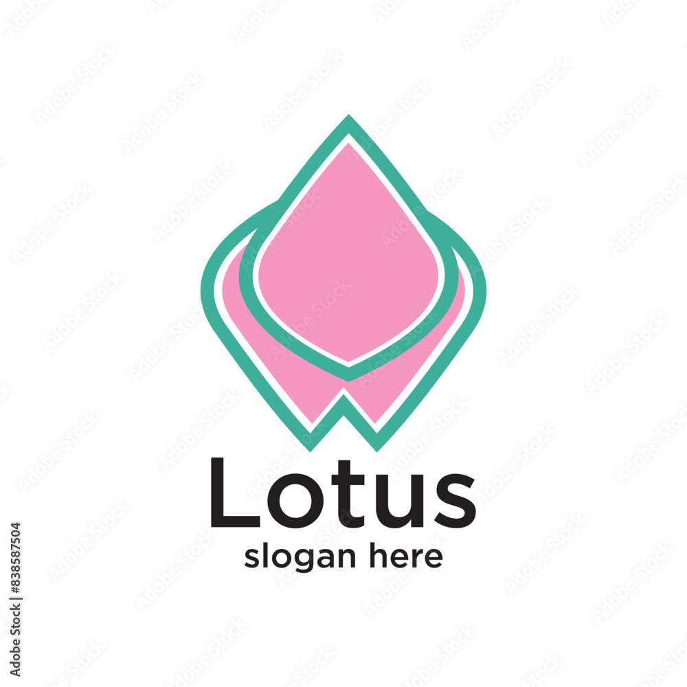 Lotus logo design simple concept Premium Vector Lotus logo design simple concept Premium Vector