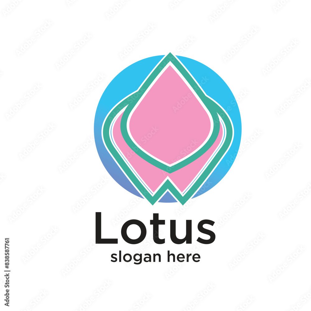 Lotus logo design simple concept Premium Vector Lotus logo design simple concept Premium Vector